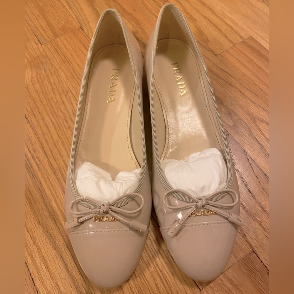 Prada Vernice Ballet Flats Patent
